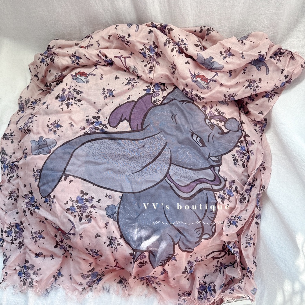 Coach Pink and Purple Dumbo Print Scarf